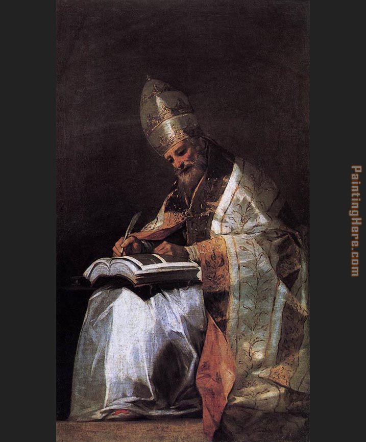 St Gregory painting - Francisco de Goya St Gregory art painting